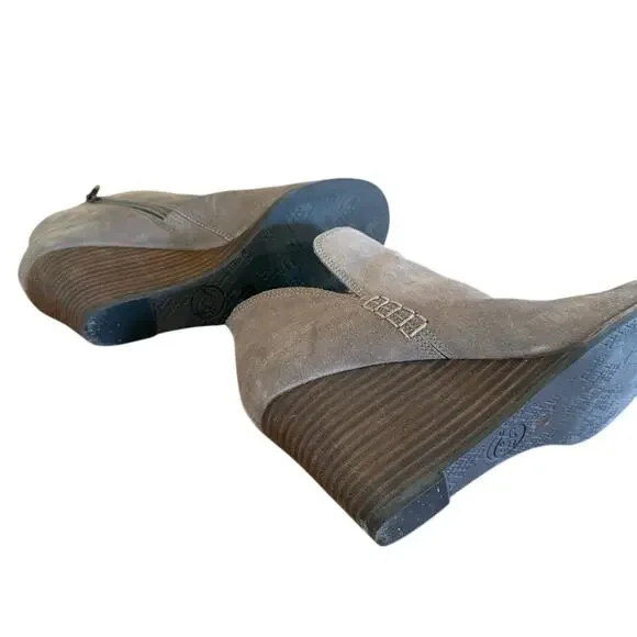 Lucky Brand Taupe Suede Ankle Boots - Picture 5 of 5